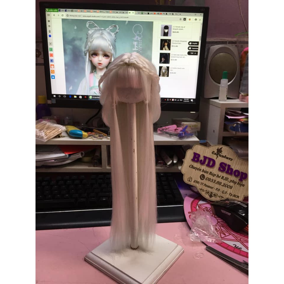 Tóc búp bê BJD 1/4 18-19cm