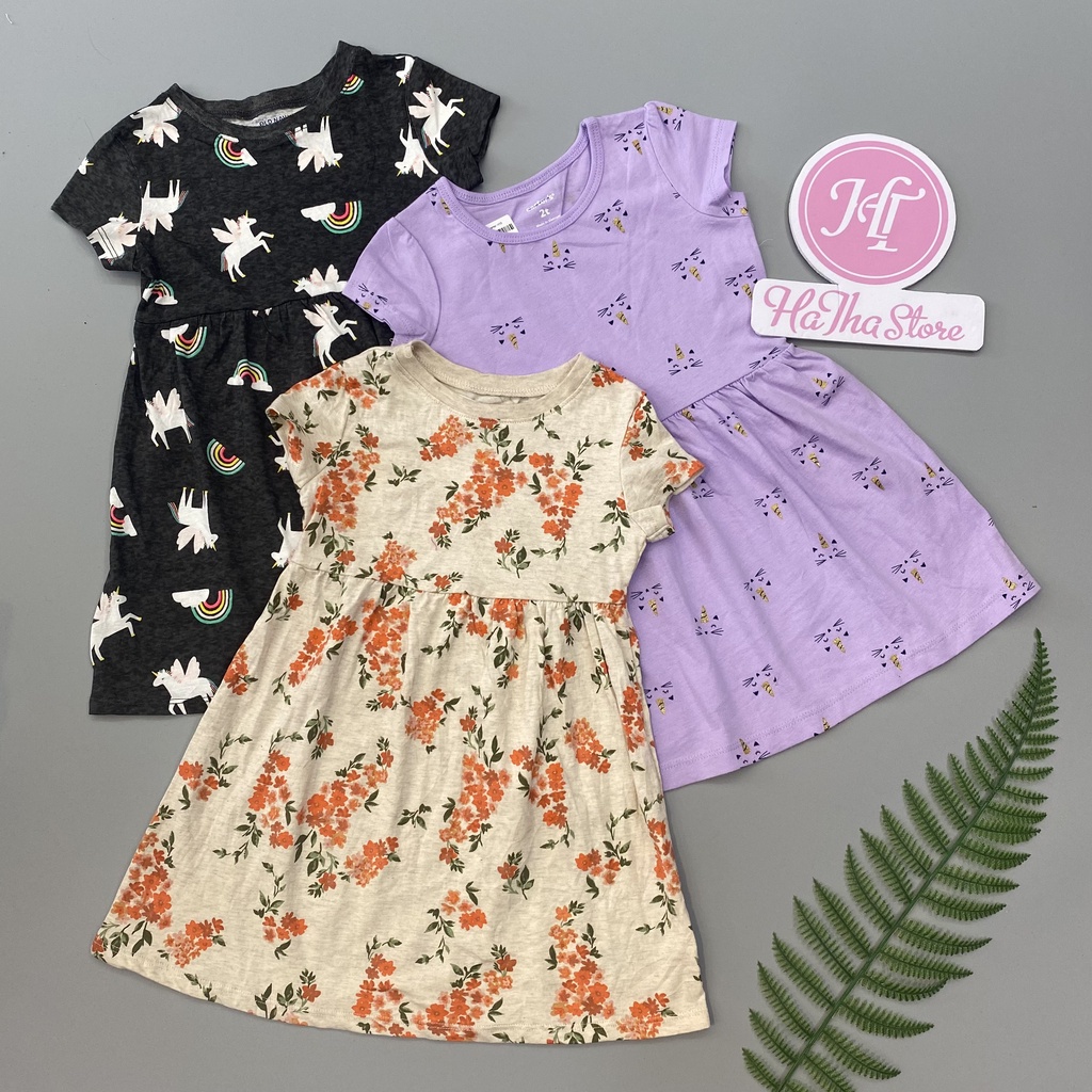 Dress / Đầm thun 0ldN4vy cho bé gái (11-19kg)
