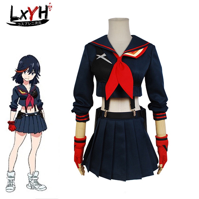 Anime KILL la KILL Cosplay JK Đồng phục học sinh Thủy thủ Phù hợp với phụ nữ Trang phục lạ mắt Anime Halloween Costume