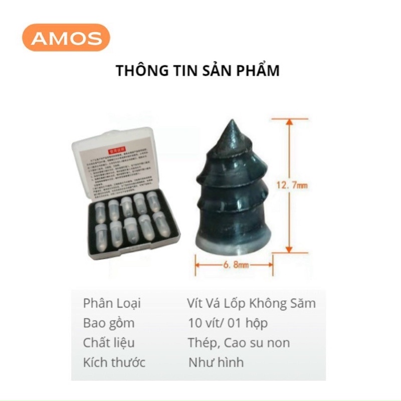 Đạn vít vá lốp không săm Siêu Tiện Lợi chất liệu cao su dùng để tự sửa chữa cho xe hơi/xe mô tô