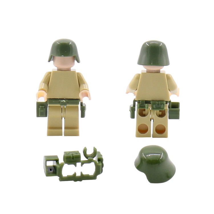 COMBO 5 Bộ Đai Mũ Cho Lính Màu Xanh NO.637 - Phụ Kiện MOC Army