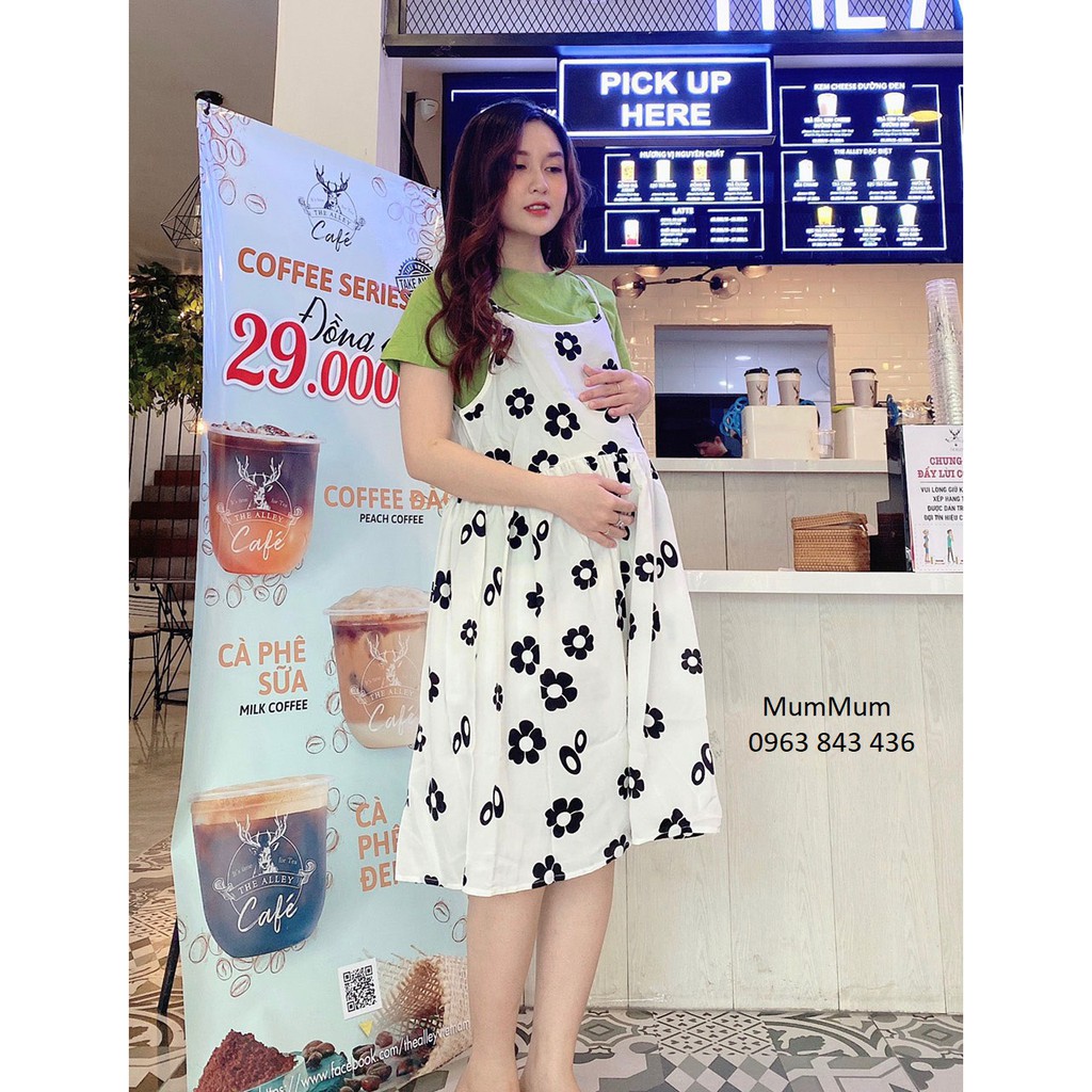 Set yếm bầu hoa năng động