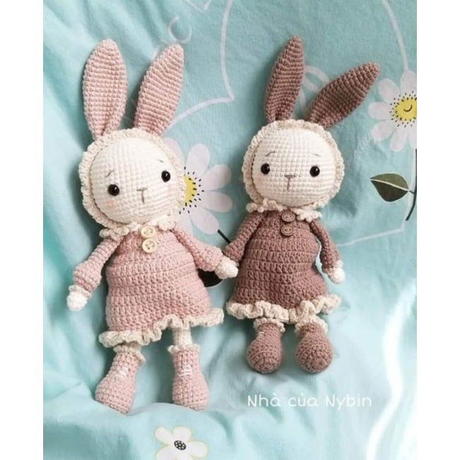 Gấu bông bằng len - thỏ mimi