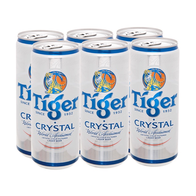 THÙNG 24 LON BIA TIGER BẠC CRYSTAL 330ML