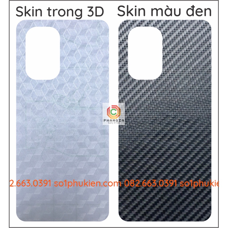 Miếng dán mặt lưng skin carbon Xiaomi Poco F3 / K40 / K40 pro