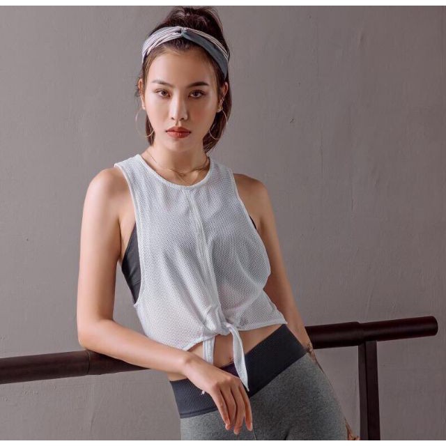 Áo Croptop Lưới Phong Cách Sport( Áo tập Gym)
