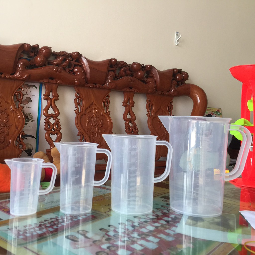 COMBO 1 Ca đong nhựa chia vạch 500ml + 1 CA ĐONG 100ML