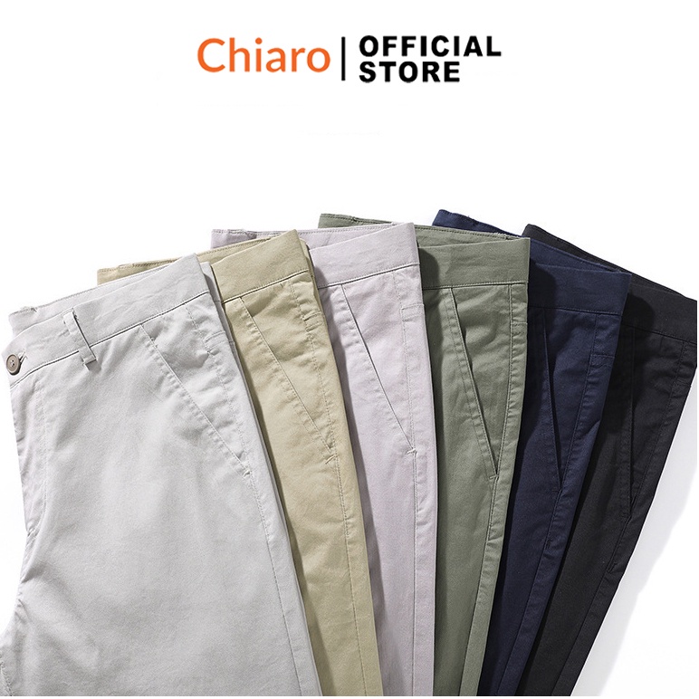 Quần dài nam trơn quần tây vải kaki ống đứng form chuẩn cao cấp Chiaro