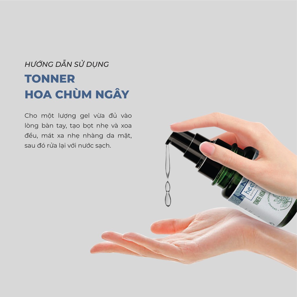 Toner Hoa Chùm Ngây Heebee cho mọi loại da, không cồn nhẹ dịu, sáng mịn da 110ml