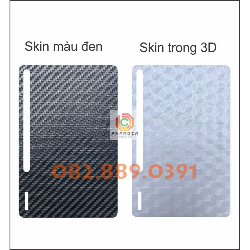 Miếng dán mặt lưng skin carbon Samsung Galaxy Tab S7 Tab S7 Plus