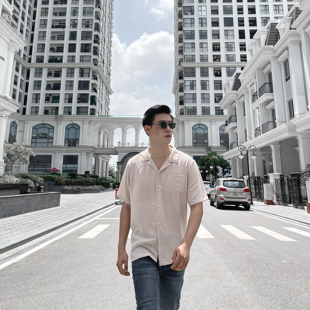 Áo sơ mi nam ROWAY Fullbox, vải đũi thấm hút, thoáng mát, không nhăn, form regular | Sơ mi cộc tay có túi | BigBuy360 - bigbuy360.vn
