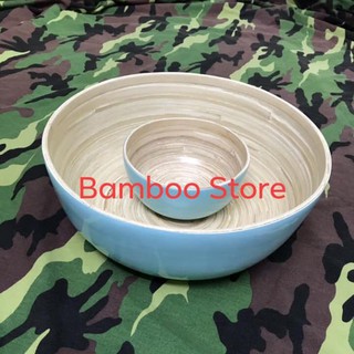Set 2 chậu tre ngâm chân tay màu xanh ngọc