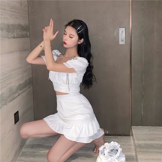 Set Chân Váy Áo Croptop Dây