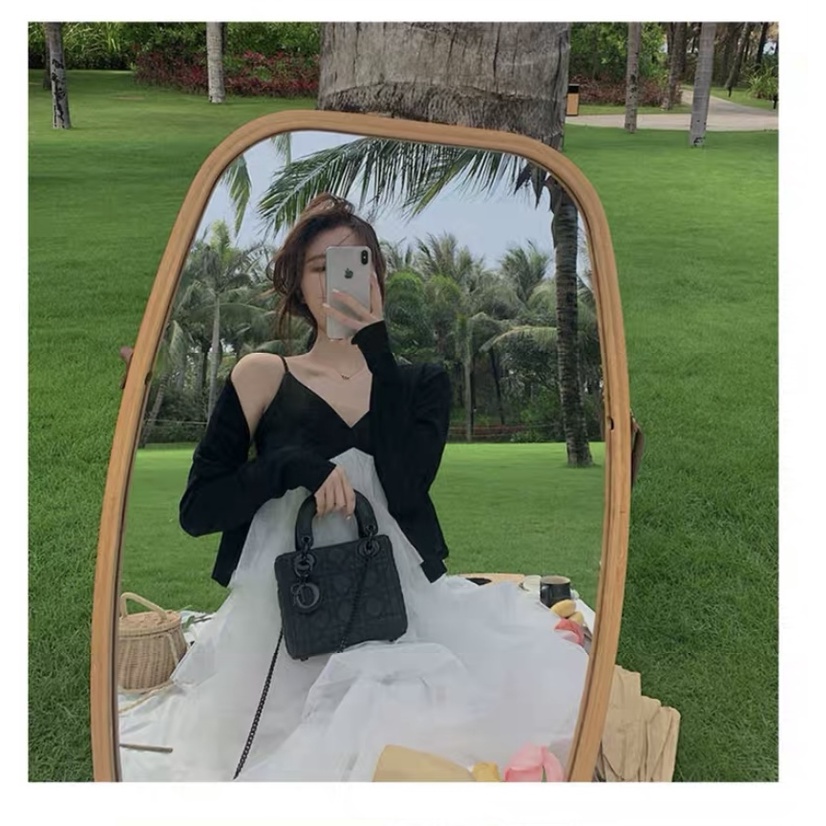 Jane Đầm tầng voan hai dây tiểu thư đi biển