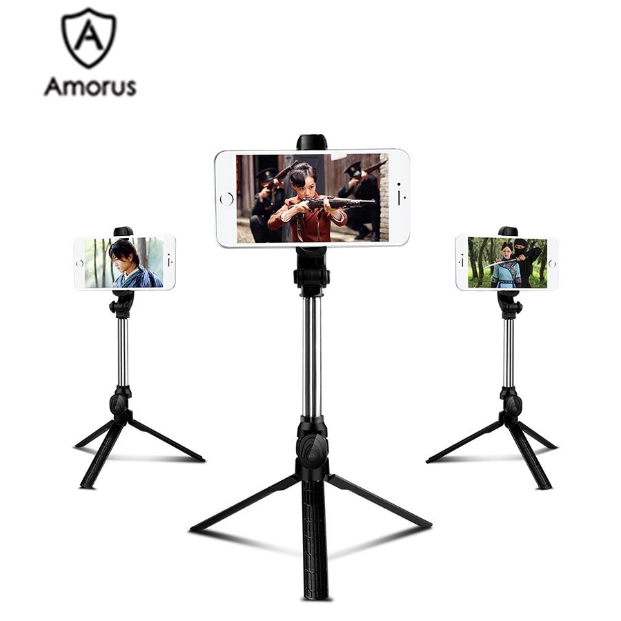 Gậy chụp ảnh Selfie Amorus TX-10 hỗ trợ kết nối Bluetooth kèm remote điều khiển