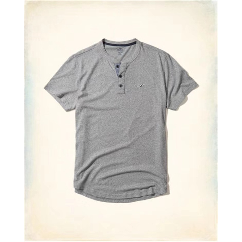 Áo Thun Cotton Ngắn Tay Cổ Đứng Thêu Hình Hoco Hollister Thời Trang Giản Dị Chất Lượng Cao 2022 Dành Cho Nam
