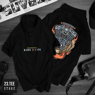 Áo thun có cổ Biker (100% ảnh thật)