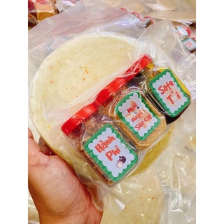 COMBO BÁNH TRÁNG PHƠI SƯƠNG MUỐI HÀNH PHI SATE