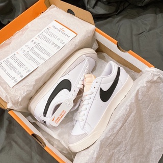 GIÀY BLAZER LOW 77 WHITE BLACK DA THẬT LAI AU [ FULL BOX + FREE SHIP ]