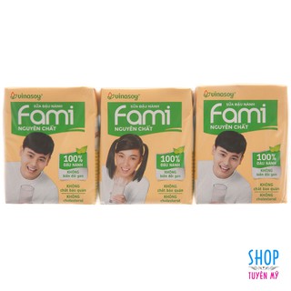 Lốc 6 hộp sữa đậu nành nguyên chất Fami - 200ml