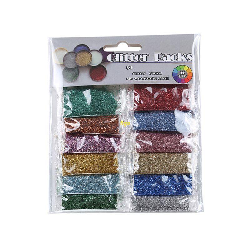 12 Nhũ kim tuyến lấp lánh làm trang sức / móng tay diy