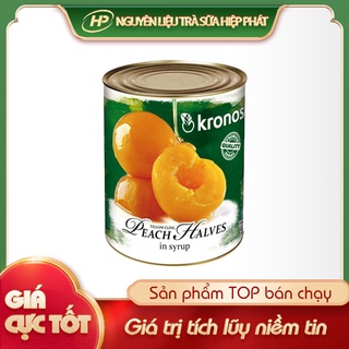Đào ngâm KRONOS 820Gr - [GIÒN MÁT] - SP010221 - Nguyên liệu trà sữa HIỆP PHÁT
