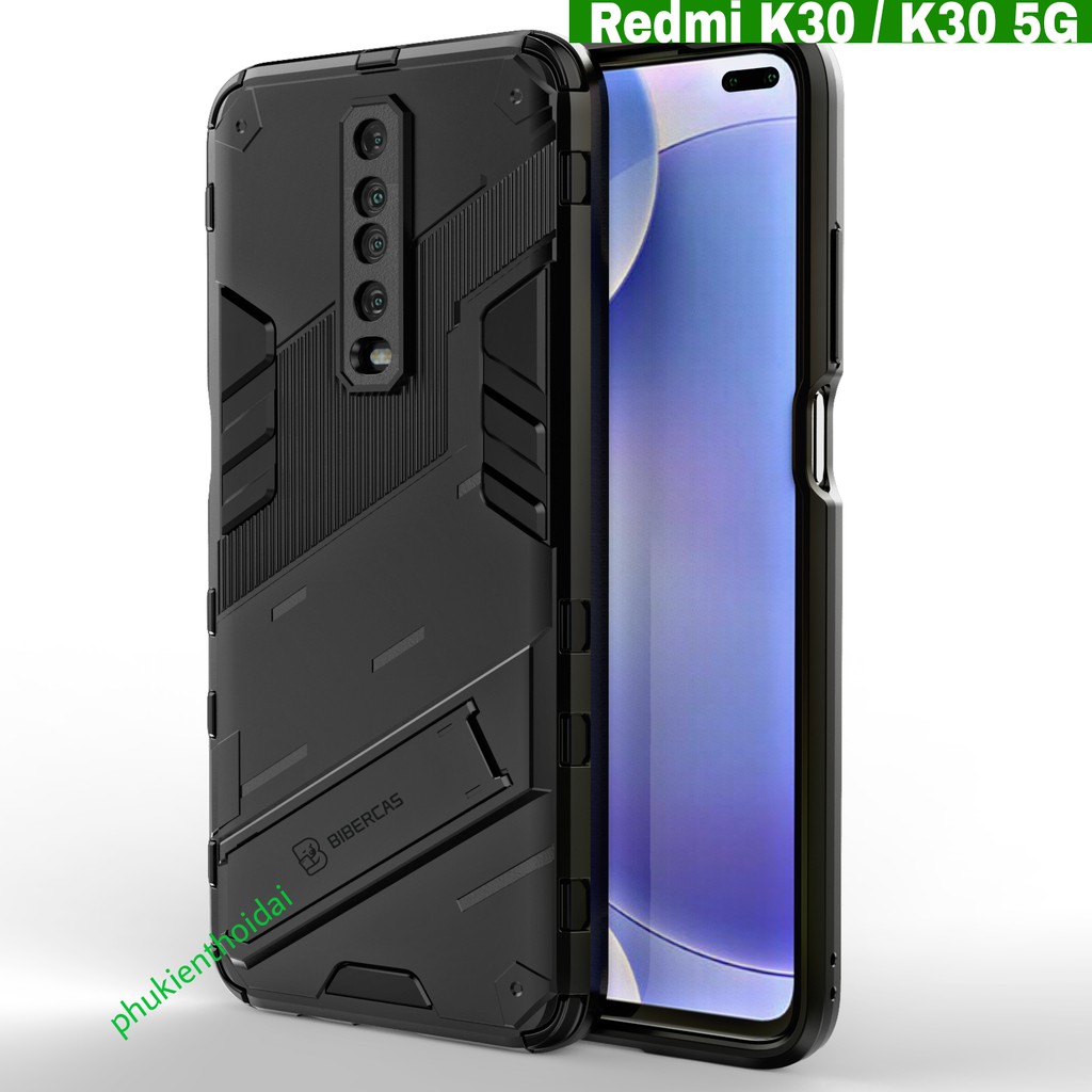 ỐP LƯNG REDMI K30 / K30 5G IRON MAN VER 2 CHỐNG SỐC GIÁ ĐỠ THỜI TRANG CẤP