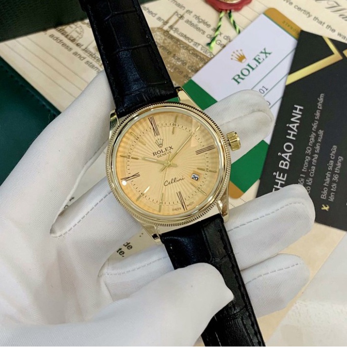 Đồng hồ nam Rolex Chính Hãng - Máy Pin Bảo Hành 24 Tháng - Chống Nước 3 ATM  - Mặt Kính Shapphire Siêu Đẹp