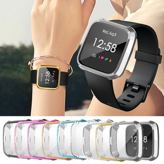 Replacement For Fitbit Versa Lite Watch TPU Full Screen Protector Protect Frame Case Cover