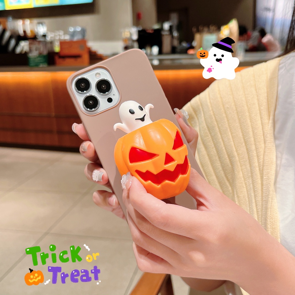 Ốp Điện Thoại Họa Tiết Quả Bí Ngô Halloween 3D Dành Cho iphone 13 mini 12 pro MAX 11 X XR XS MAX 5 5S 6 7 8 PLUS