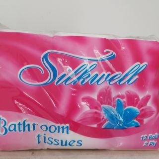 Giấy vệ sinh silkwell 12 cuộn 2 lớp màu đỏ