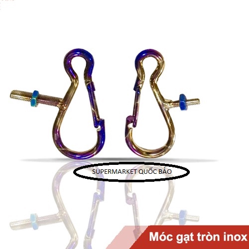 CẶP 2 MÓC TREO ĐỒ CỐT KHÓA 7 MÀU INOX 304 CHO XE MÁY