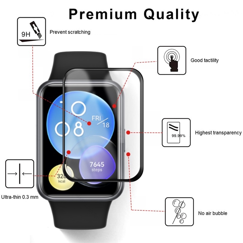 Miếng Dán 3D Chống Trầy Cho Đồng Hồ Thông Minh Huawei Watch Fit 2
