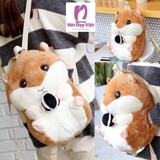 Ba Lô Thú Bông Bọ Hamster Ôm Hạt Hướng Dương Siêu Siêu Xinh