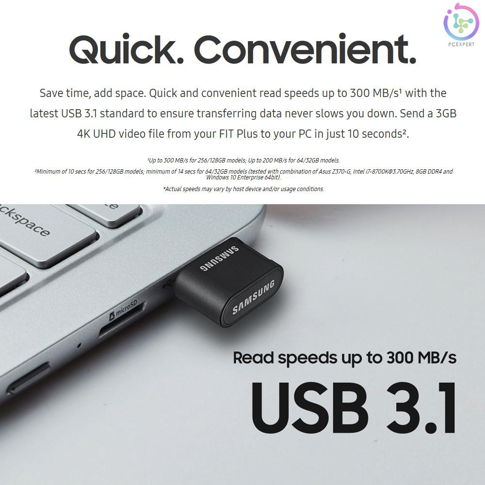 Usb Mini 64gb Tốc Độ Cao Cho Samsung Fit Plus Usb3.1