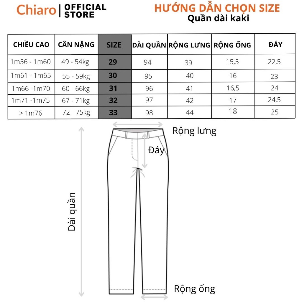 Quần dài nam trơn quần tây vải kaki ống đứng form chuẩn cao cấp Chiaro