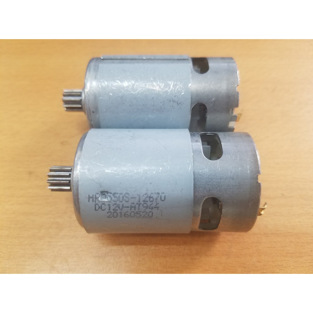 Xuongpinoto Động cơ xe điện trẻ em 550 kèm bánh răng kim loại 10 răng điện áp 12V,hàng mới 100%