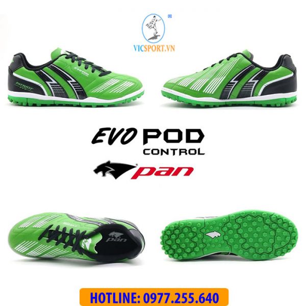 (Tặng Túi Đựng + Vớ) Giày Đá Bóng Pan Thái ĐẾ TF EVO POD CONTROL (Chính Hãng) - Vicsport