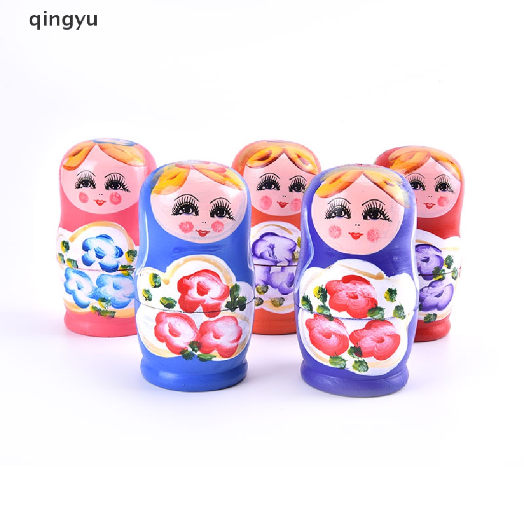 Bộ 5 Búp Bê Hoạt Hình Nga Matryoshka Bằng Gỗ