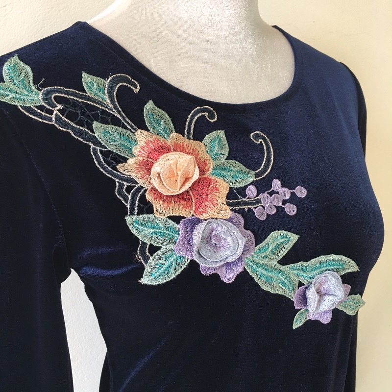 Đầm nhung dáng xoè trung niên sang trọng mã BV34A, đầm dự tiệc trung niên