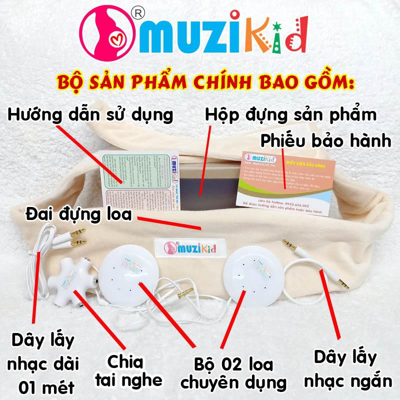 Tai nghe nhạc dành cho bà bầu cao cấp Muzikids - Tặng bộ chia tai nghe chuyên nghiệp