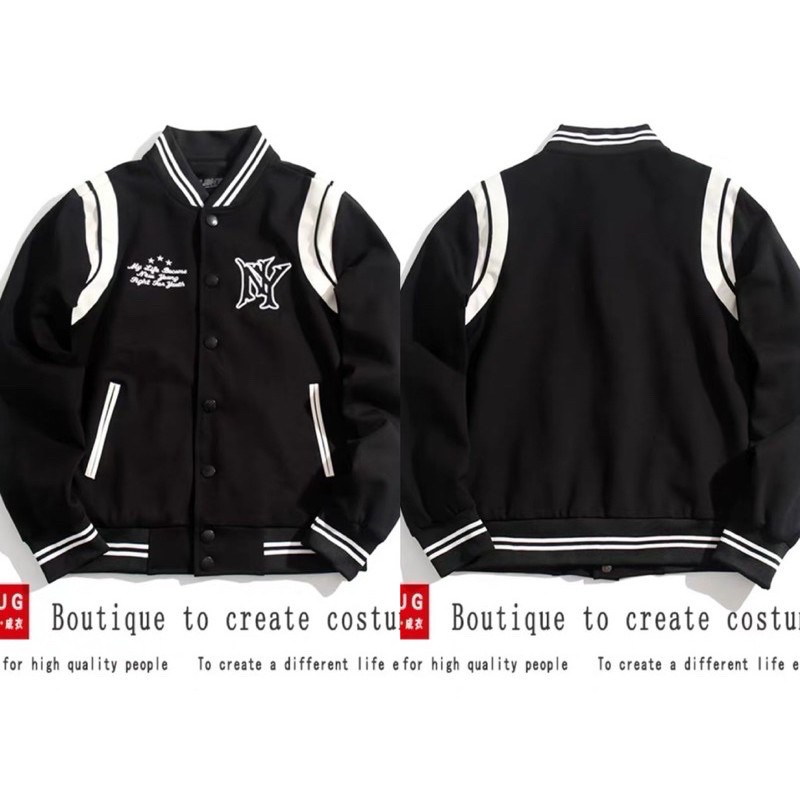 JACKET BOMBER NEW YORK MLB AUTHENTIC HOT HIT FORM 40-100KG *NHẮN TIN LẤY ẢNH THẬT*