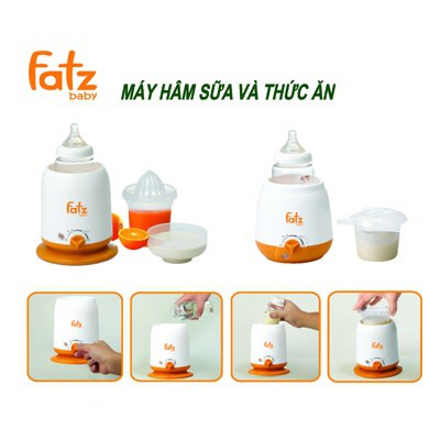 Máy hâm sữa 4 chức năng chính hãng Fatz( tăng 1 bình nhai ăn dặm upass)