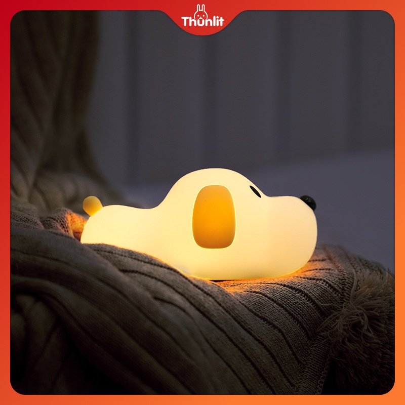 Đèn Ngủ Thunlit Hình Chú Cún Dễ Thương 1200mah 2 Màu Sắc Tùy Chọn Có Thể Sạc Lại Tiện