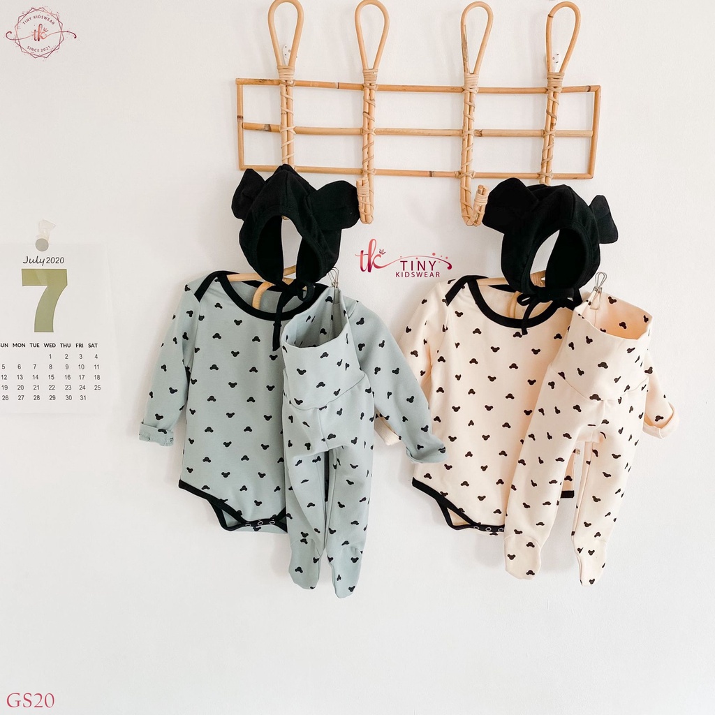 Bộ đồ dài tay thu đông 3 chi tiết hình mickey cho bé từ 5-13kg [GS20]