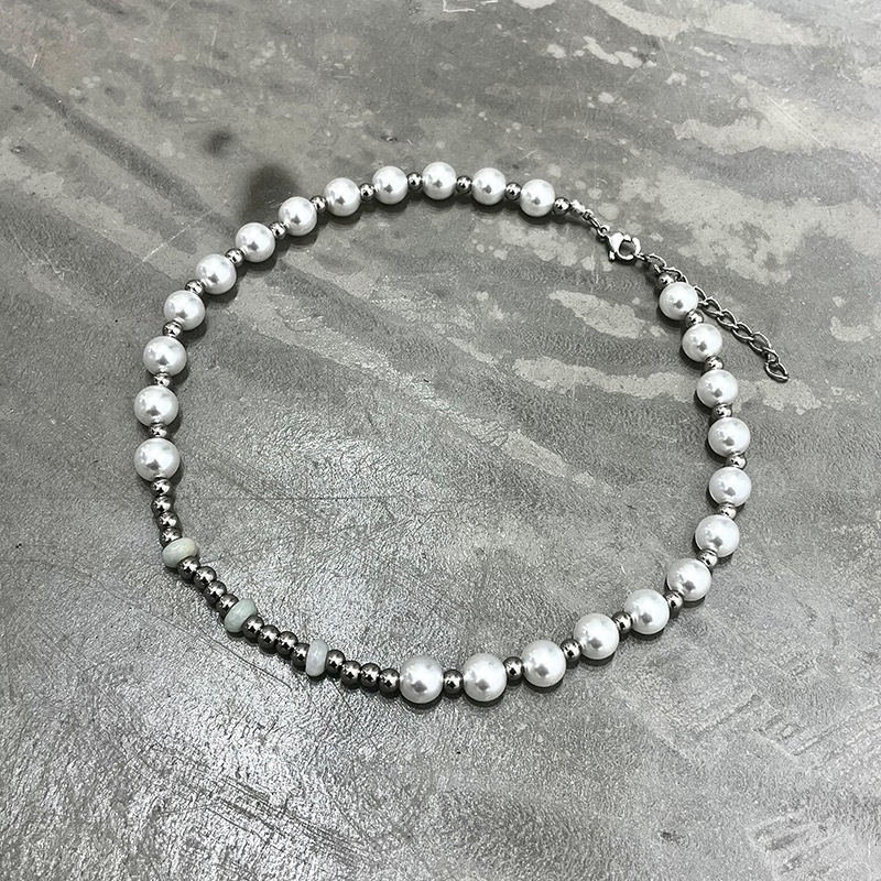 Vòng cổ ngọc trai phong cách hip hop sành điệu cho cặp đôi