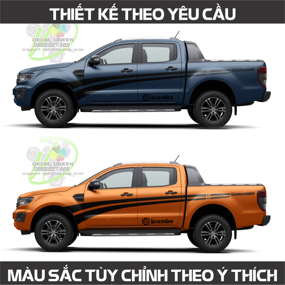 Tem Dán Xe Đẹp Cho Ford Ranger Và Các Dòng Xe Bán Tải - Decal Ureen