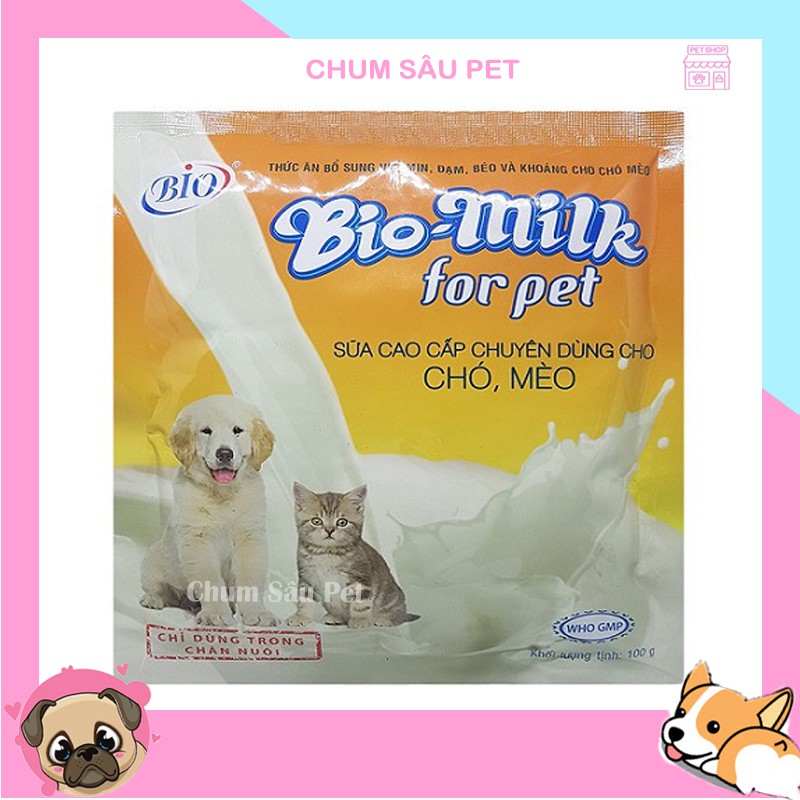 Sữa Bột Bio Milk cho chó mèo gói 100gr