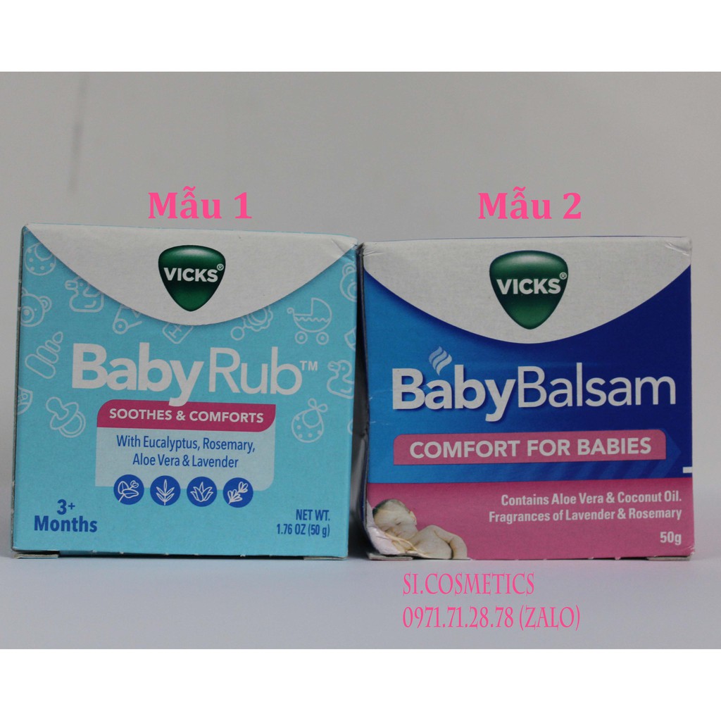 Dầu Bôi Ấm Ngực Vick Baby Balsam 50g Úc