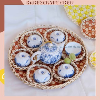 Bộ Mẹt Tre Kèm Lót Cốc - Trang Trí Nhà Cửa - HANDICRAFT SHOP